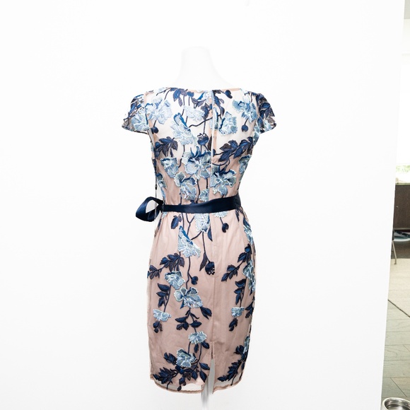 Adrianna Papell Embroidered Floral Sheath Dress - Picture 11 of 12